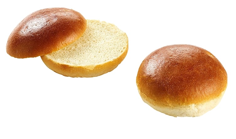 Brioche bun pre sliced   50x85g