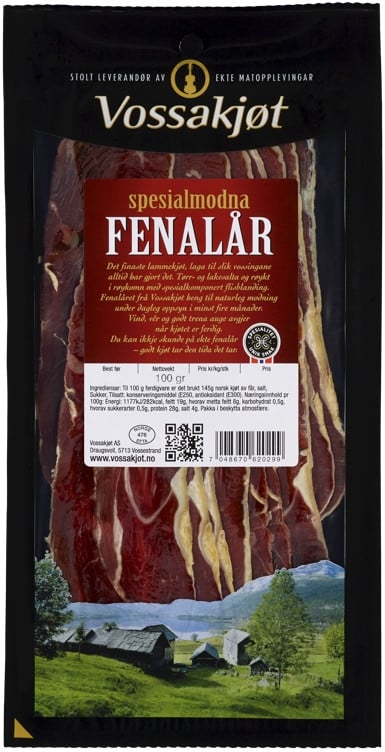 Eldhusrøykt fenalår    100g