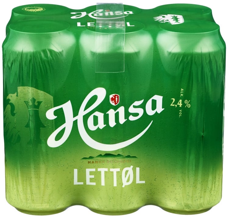 Hansa lettøl bx   2,4%   24x50cl