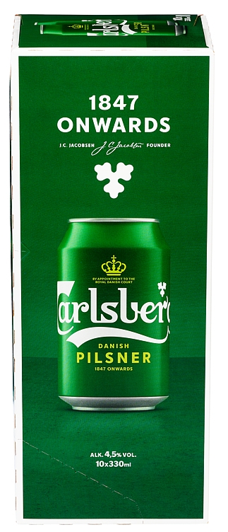 Carlsberg pilsner 10pk   4,5%   30x33cl