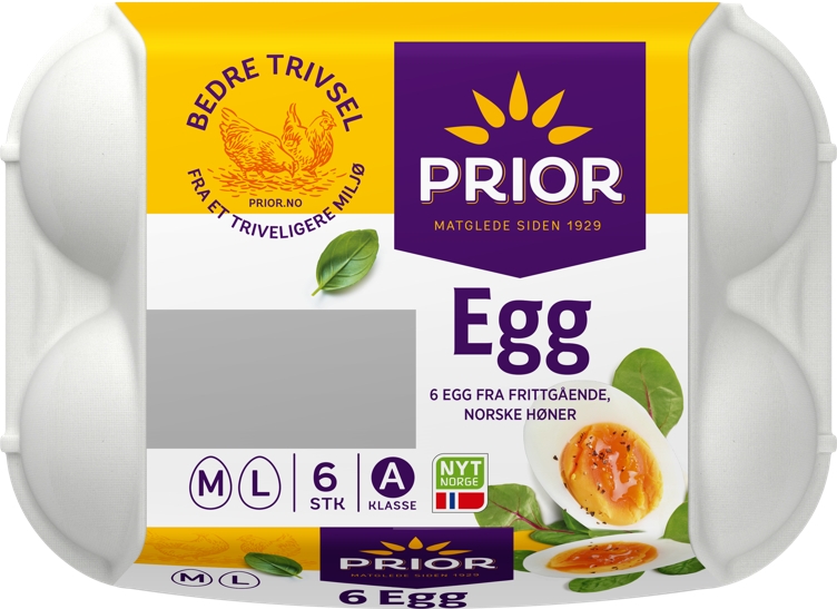 Egg 6 ml frittgående 53-73g   6stk