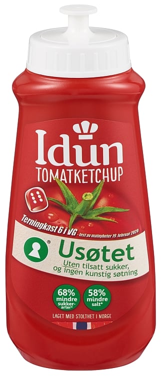 Idun tomatketchup usøtet  510g