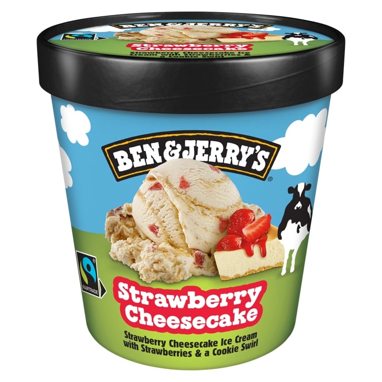 Ben & jerrys strawberry cheese cake iskrem  465ml