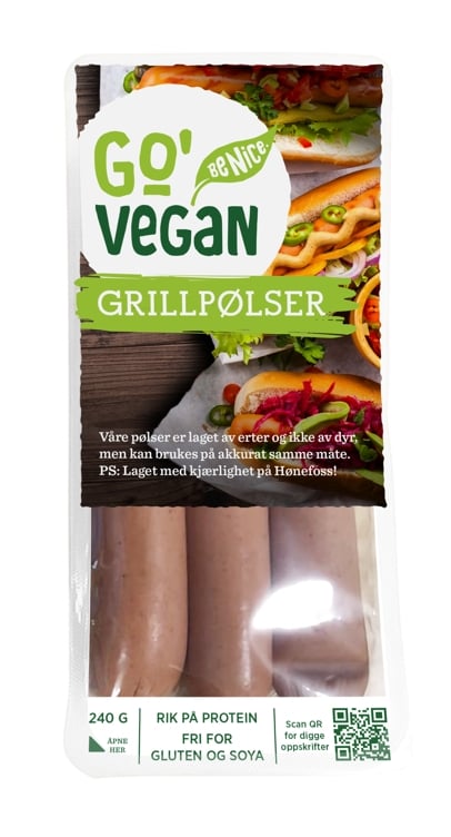 Go'vegan grillpølse   240g