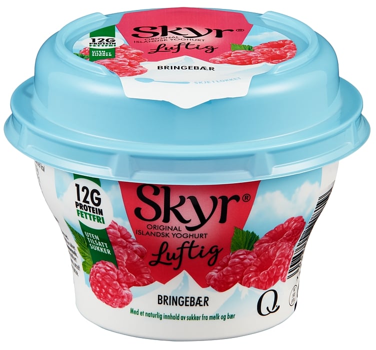 Skyr luftig bringebær beg   130g