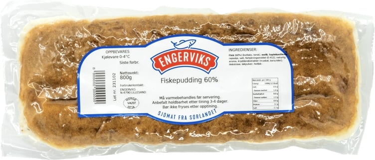 Fiskepudding 63%  800g