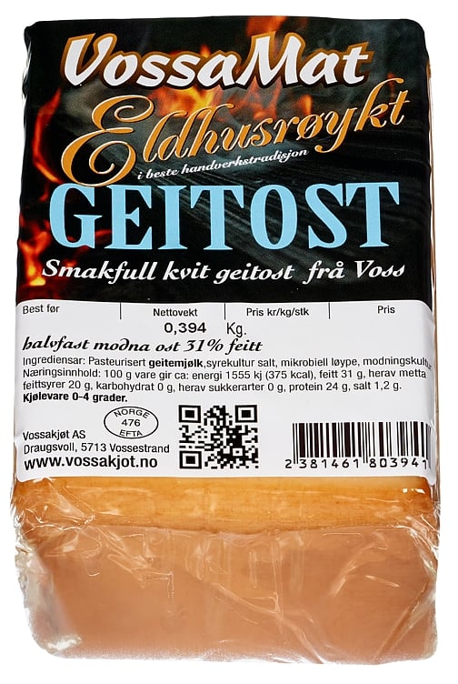 Eldhusrøykt geitost 14xca400g  kg