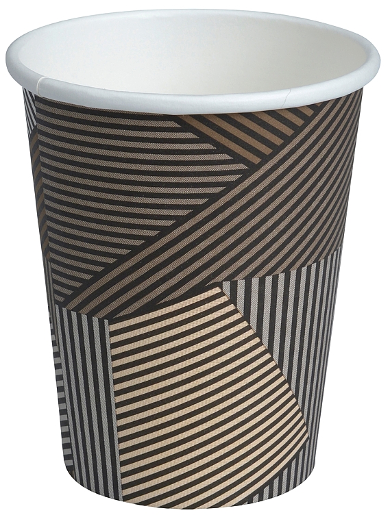 Kaffebeger gastro lines 9cm ø8cm brun pe/papp 8oz   50stk