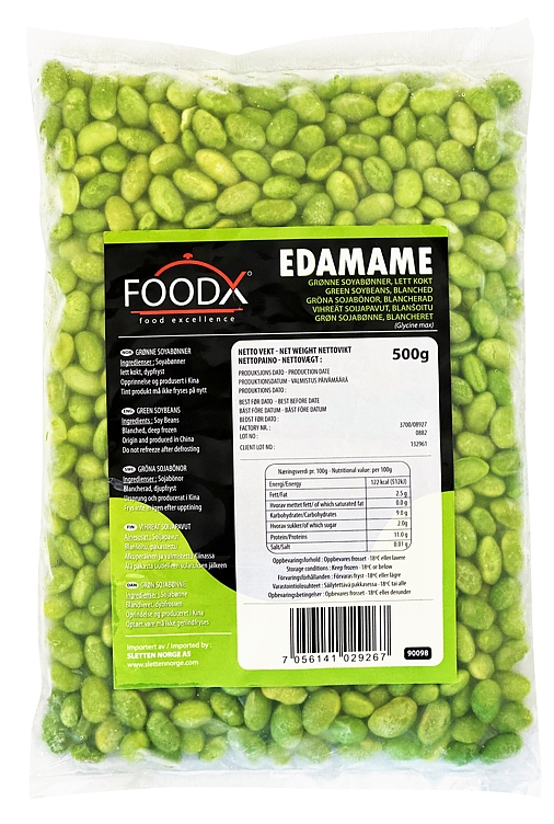 Soyabønnekjerner lettkokt edamame  500g