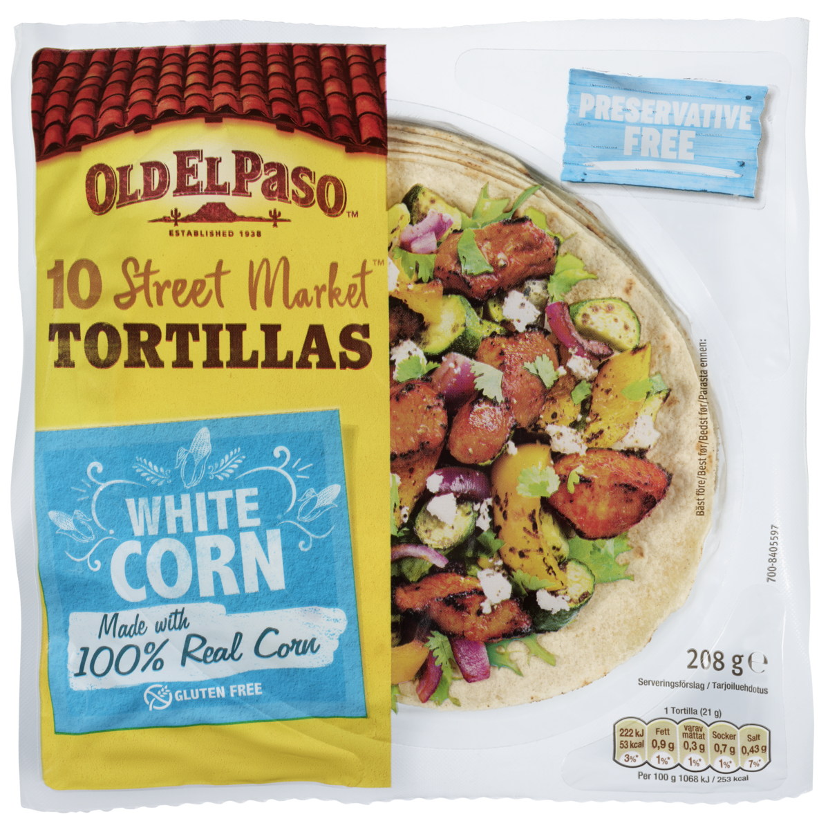 Tortilla mini 100% corn   208g