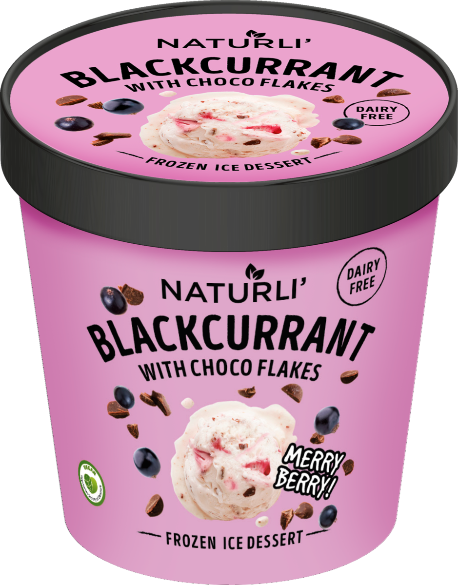 Naturli' blackcurrant choco flakes  150ml