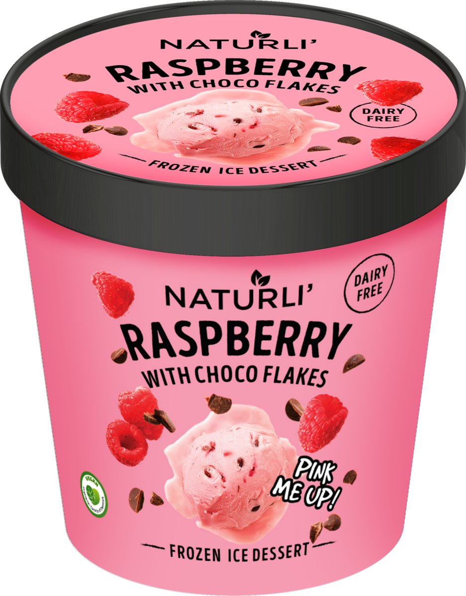 Naturli' rasberry choco flakes  150ml