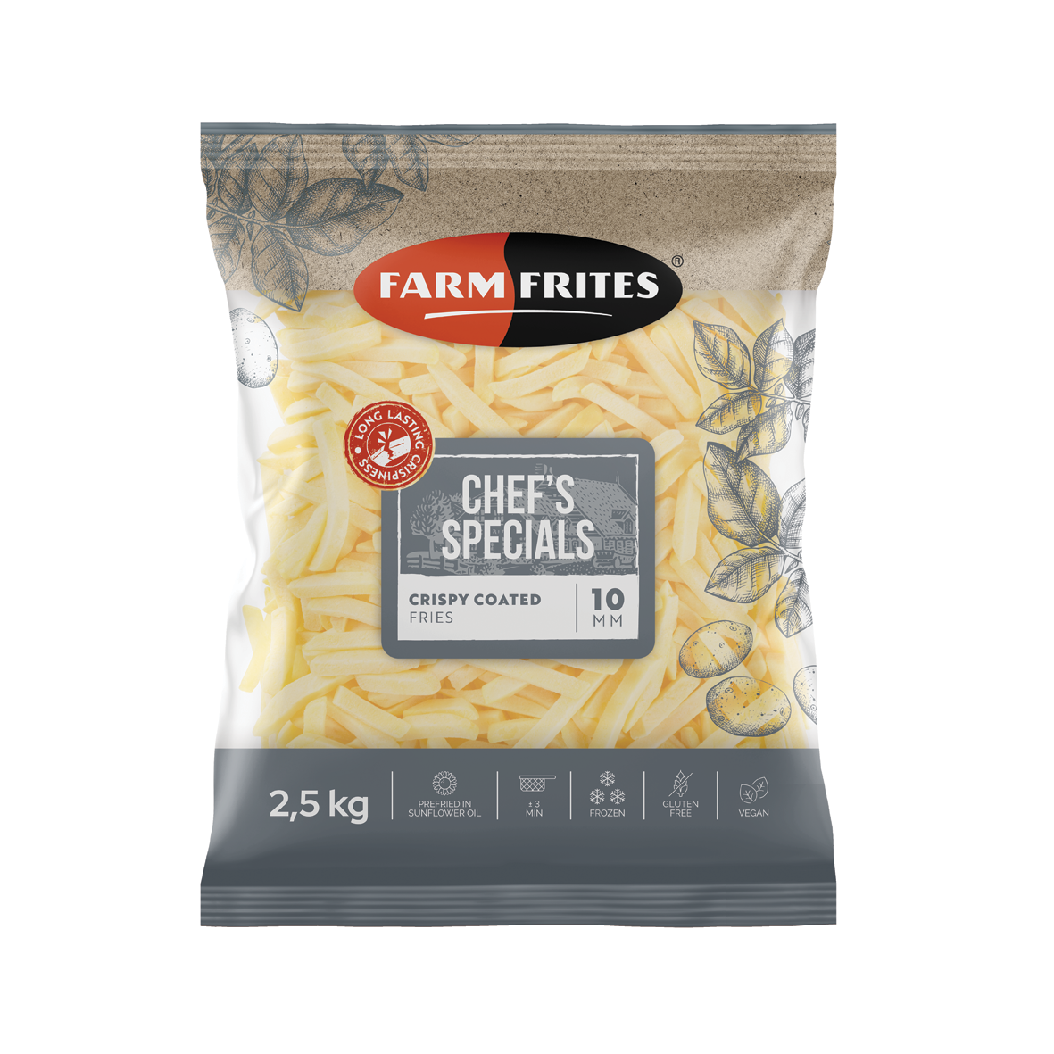 Pommes fries crispy 10mm  t  kg