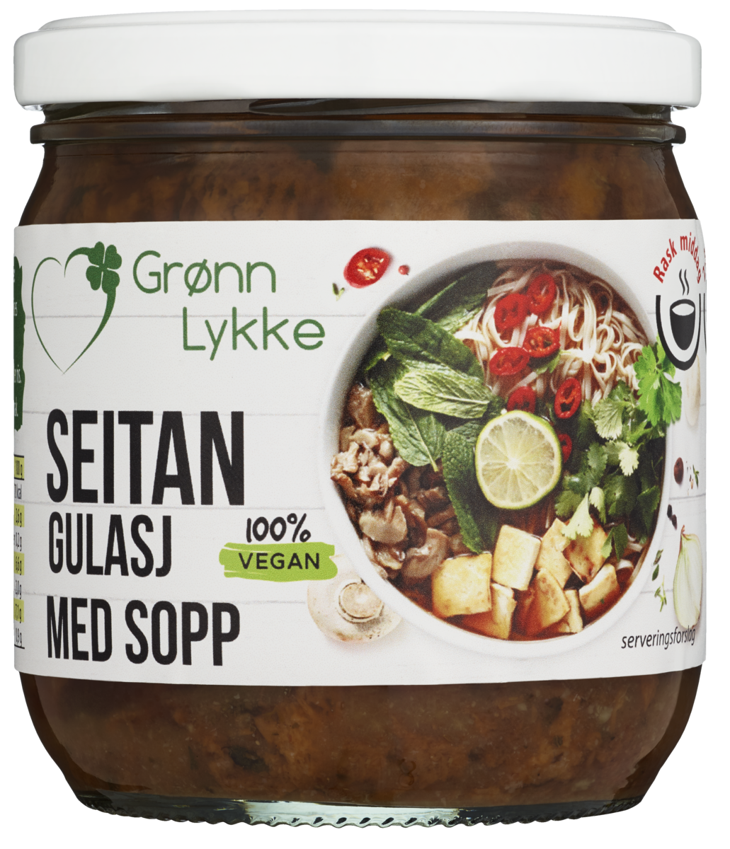 Seitan gulasj m/sopp   350g