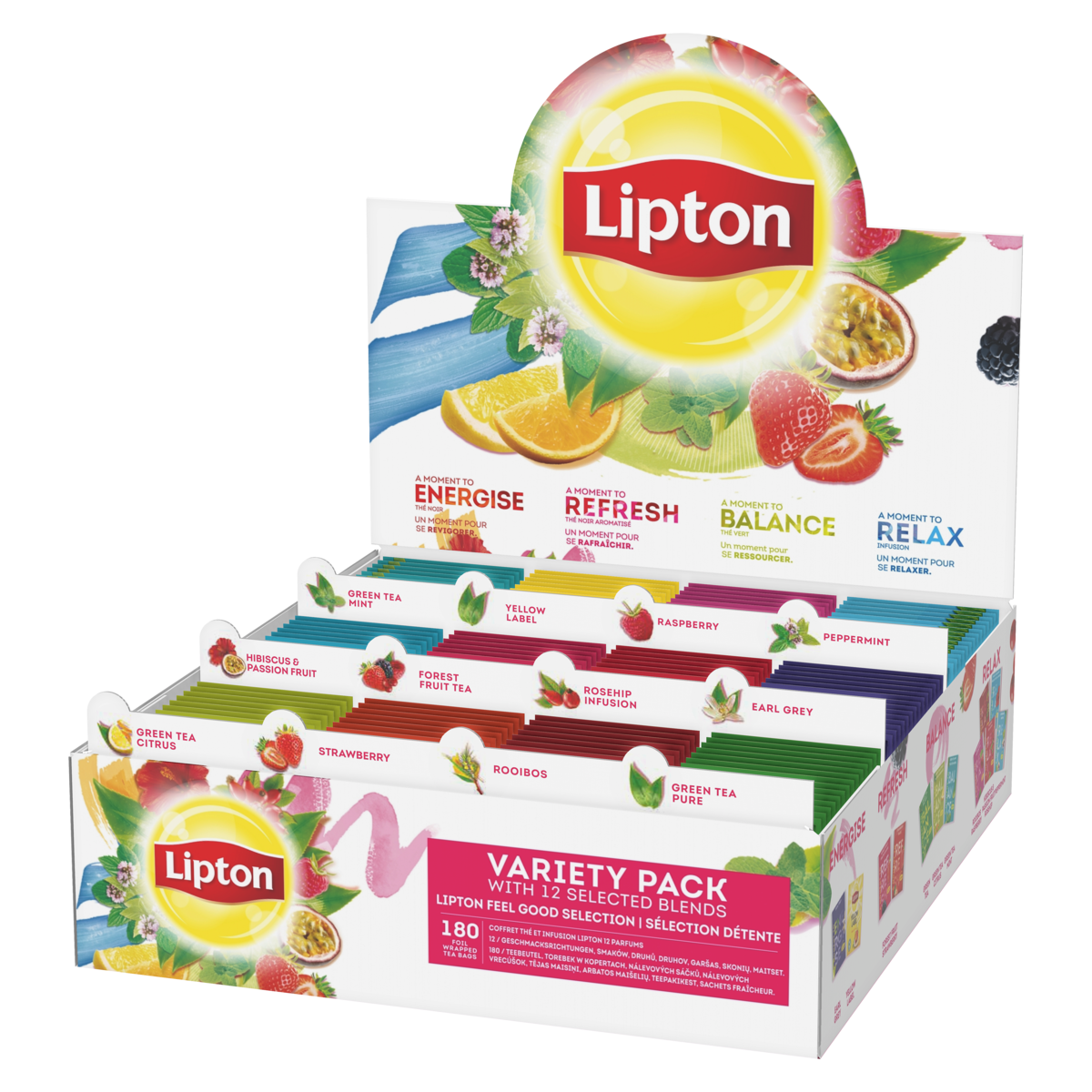 Lipton variety pack 285g   12x15poser