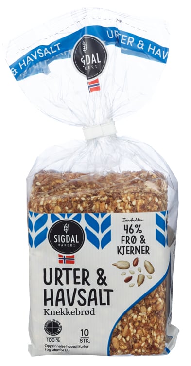 Knekkebrød urter havsalt  220g