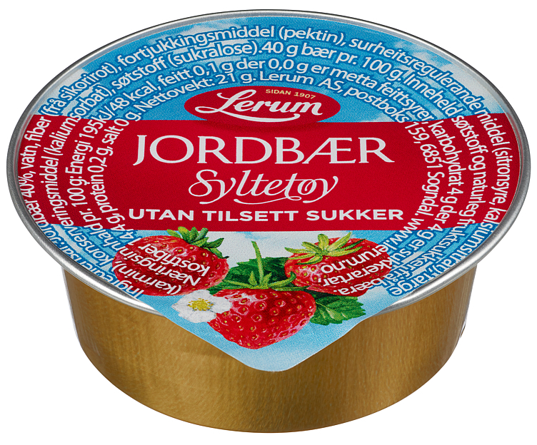 Jordbærsyltetøy original u/sukker kuvert  100x21g