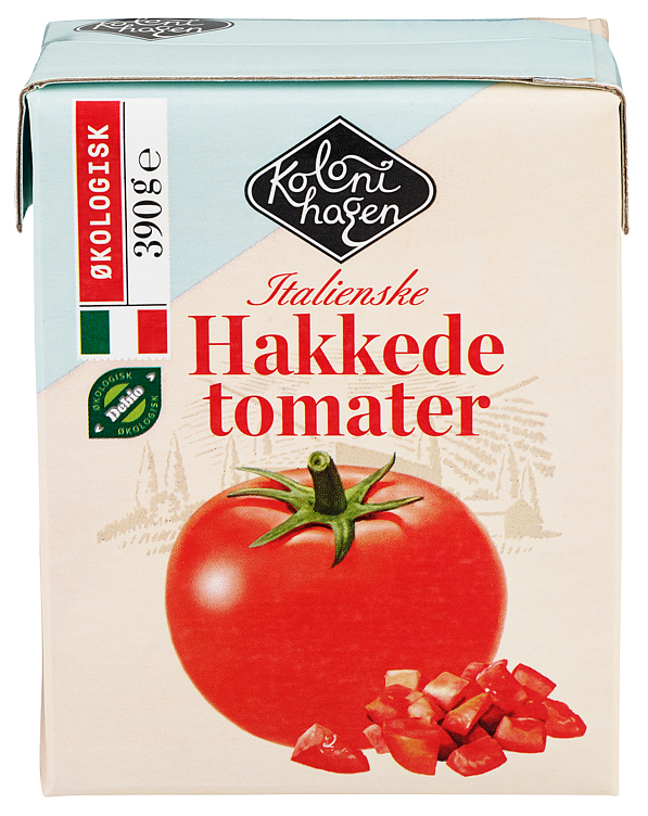 Tomater hakkede økol.   390g