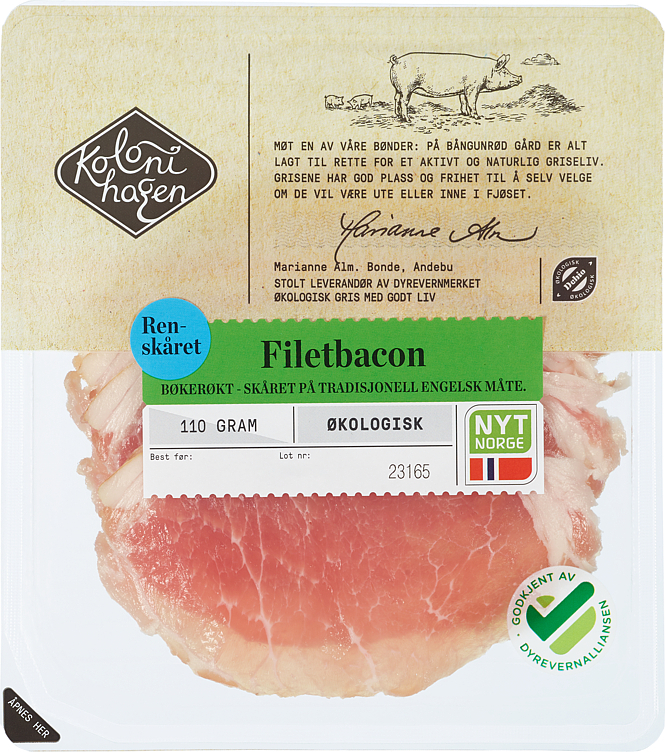 Filetbacon økol.  110g