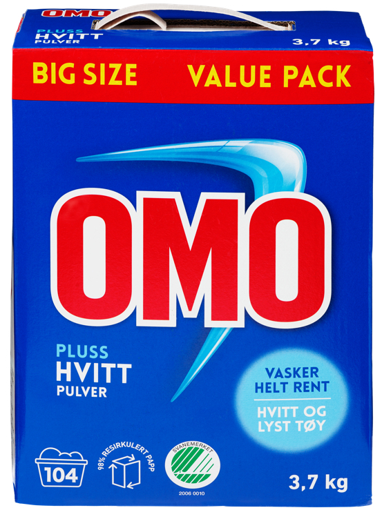 Omo pluss hvitt   3,7kg