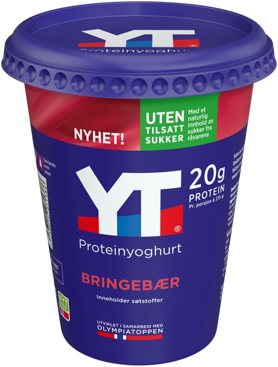 Yt protein yoghurt bringebær  430g