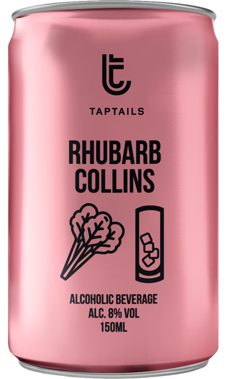 Taptails rhubarb collins bx   8%   12x15cl