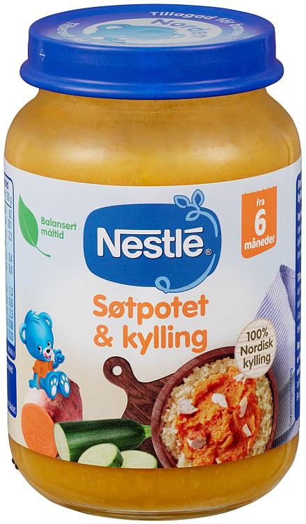 Naturnes søtpotet & kylling 6m  190g