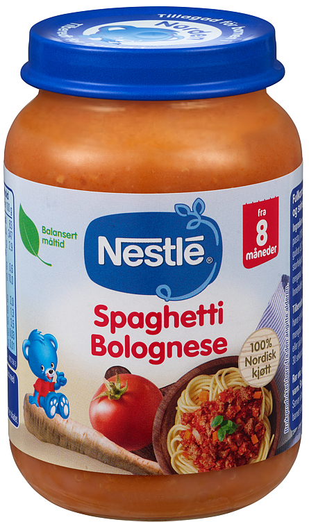 Naturnes spaghetti bolognese 8m økol.   190g