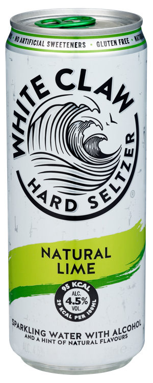 White claw hard seltzer lime   4,5%   12x33cl