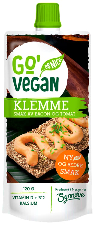 Go'vegan klemme smak av bacon & tomat   120g