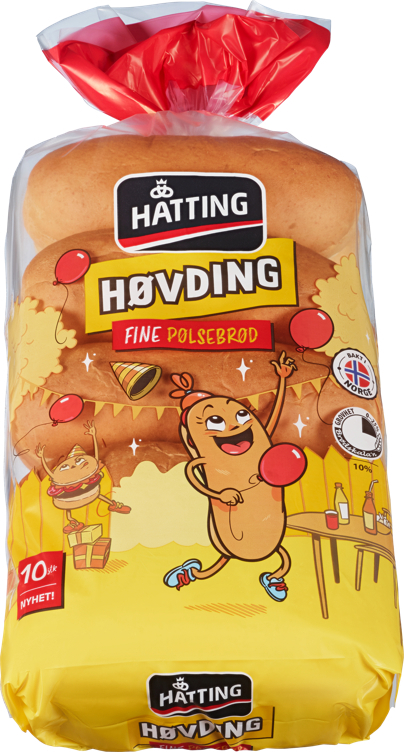 Høvding fine pølsebrød 10x50g  500g