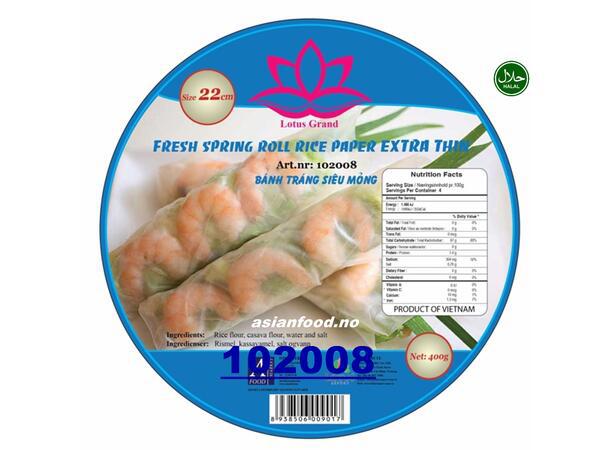 Rice paper rund 22cm  340g