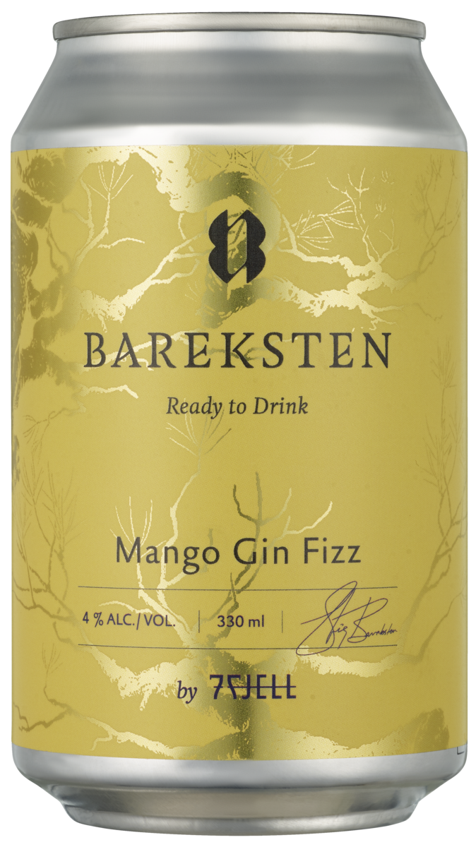 Bareksten by 7 fjell - mango gin fizz   4%   12x33cl