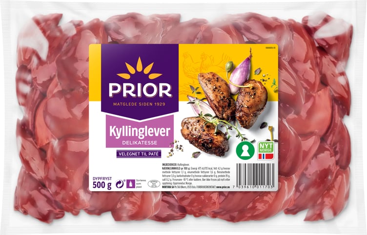 Kyllinglever frossen   500g