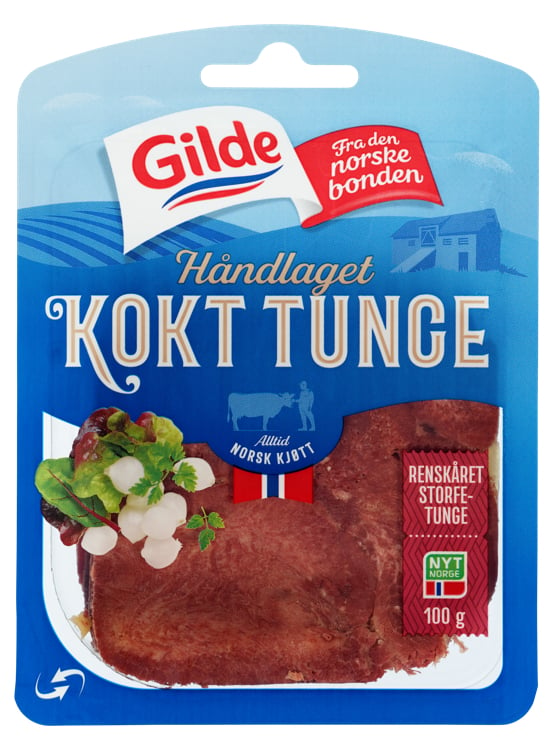 Kokt tunge skivet   100g