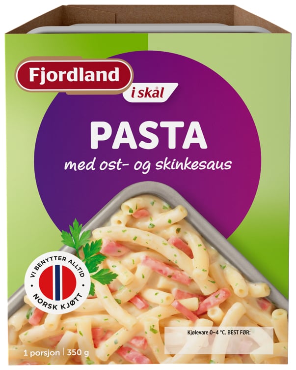 Pasta m/ost&skinkesaus skål   350g