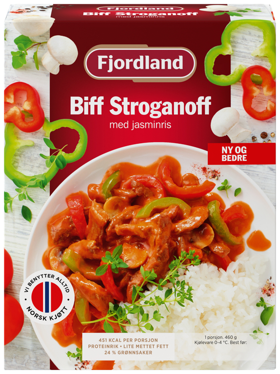 Biff stroganoff m/ris    460g