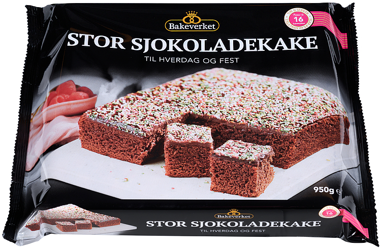 Sjokoladekake stor   950g