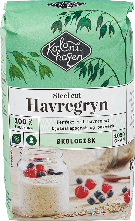 Havregryn steel cut, økologisk 1050g