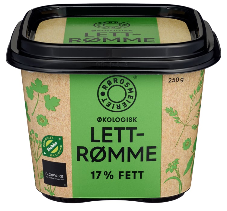 Lettrømme 17% fett beger, økol.  250g