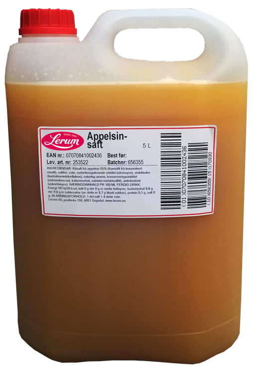 Lerum appelsinsaft   5l