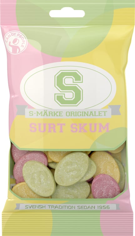 S-merke surt skum   70g