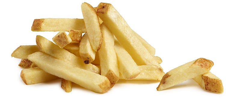 Pommes frites glatt rettkutt. m/skall 11x11mm   50x180g