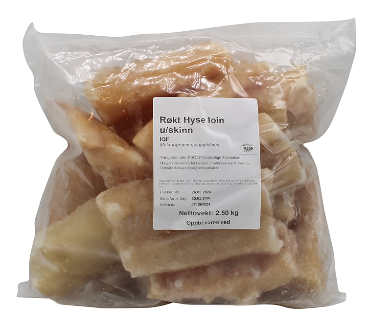 Hyse loins røkt  120-140g  2,5kg