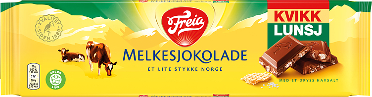 Melkesjokolade med kvikk lunsj 200g