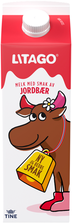 Litago melk m/jordbærsmak    500ml