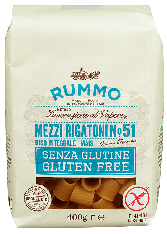 Mezzi rigatoni no51, gl.free  400g