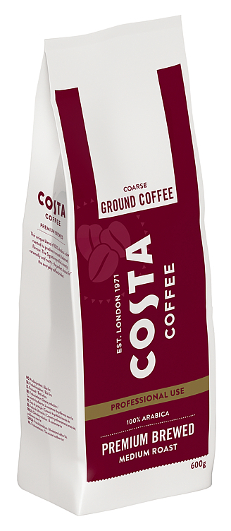 Costa premium brewed medium roast & ground  12x600g