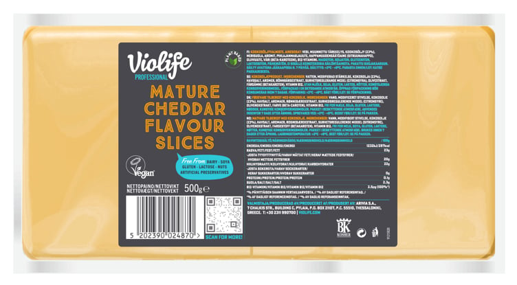 Mature cheddar slices  500g