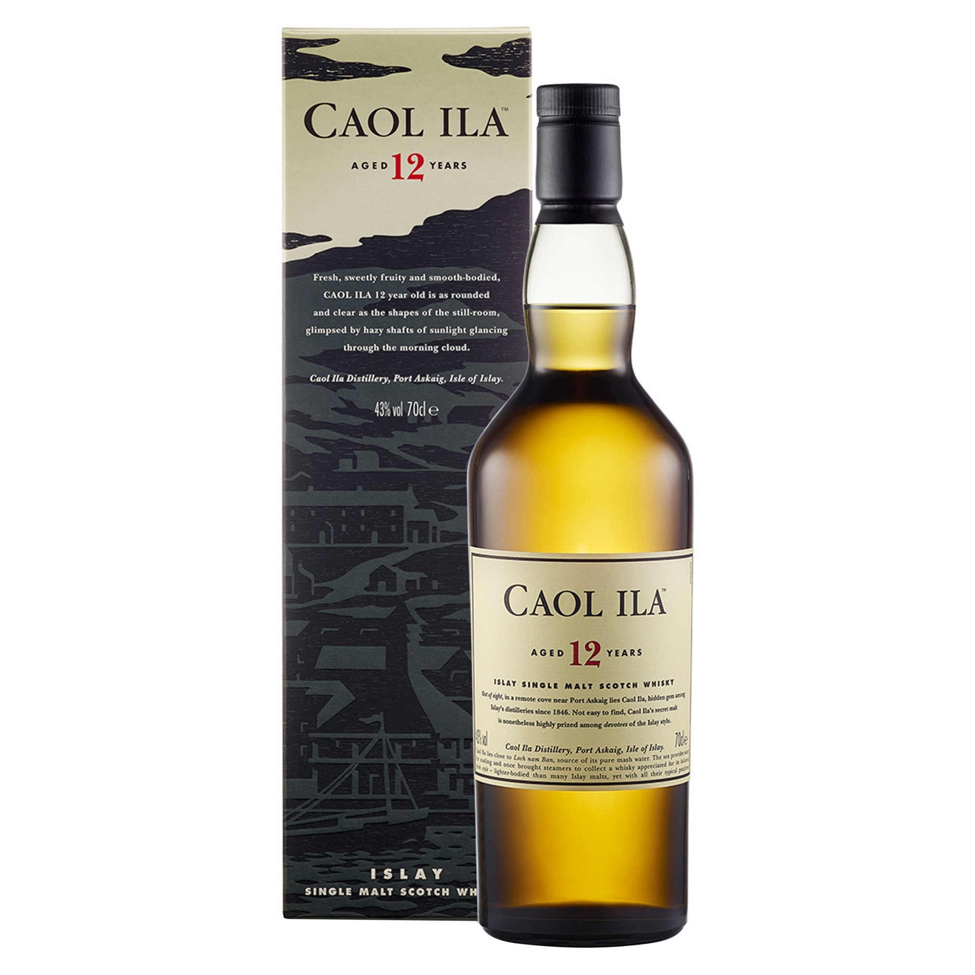 Caol ila 12 years old single malt  43%  70cl